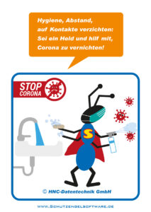 HNC-Datentechnik | Ameisen-Comics zum Arbeitsschutz | Motiv Hygiene