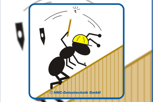 HNC-Datentechnik | Ameisen-Comics zum Arbeitsschutz | Motiv Werkzeug