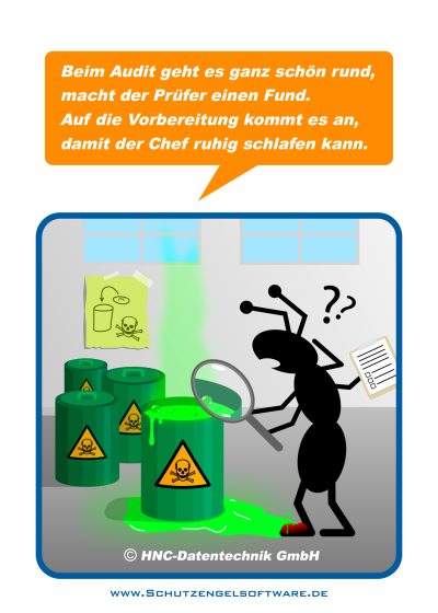 HNC-Datentechnik | Ameisen-Comics zum Arbeitsschutz | Motiv Audit